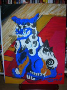 lion chinois acrilique