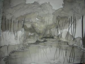 plan d'eau vers Beaulieu