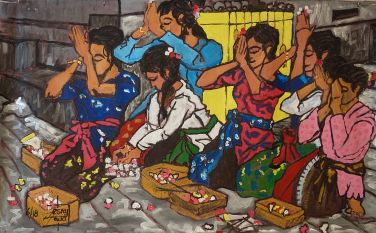 Fête de la pleine lune à Bali