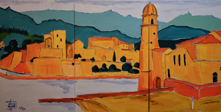 tryptyque collioure à la manière des grands fauves